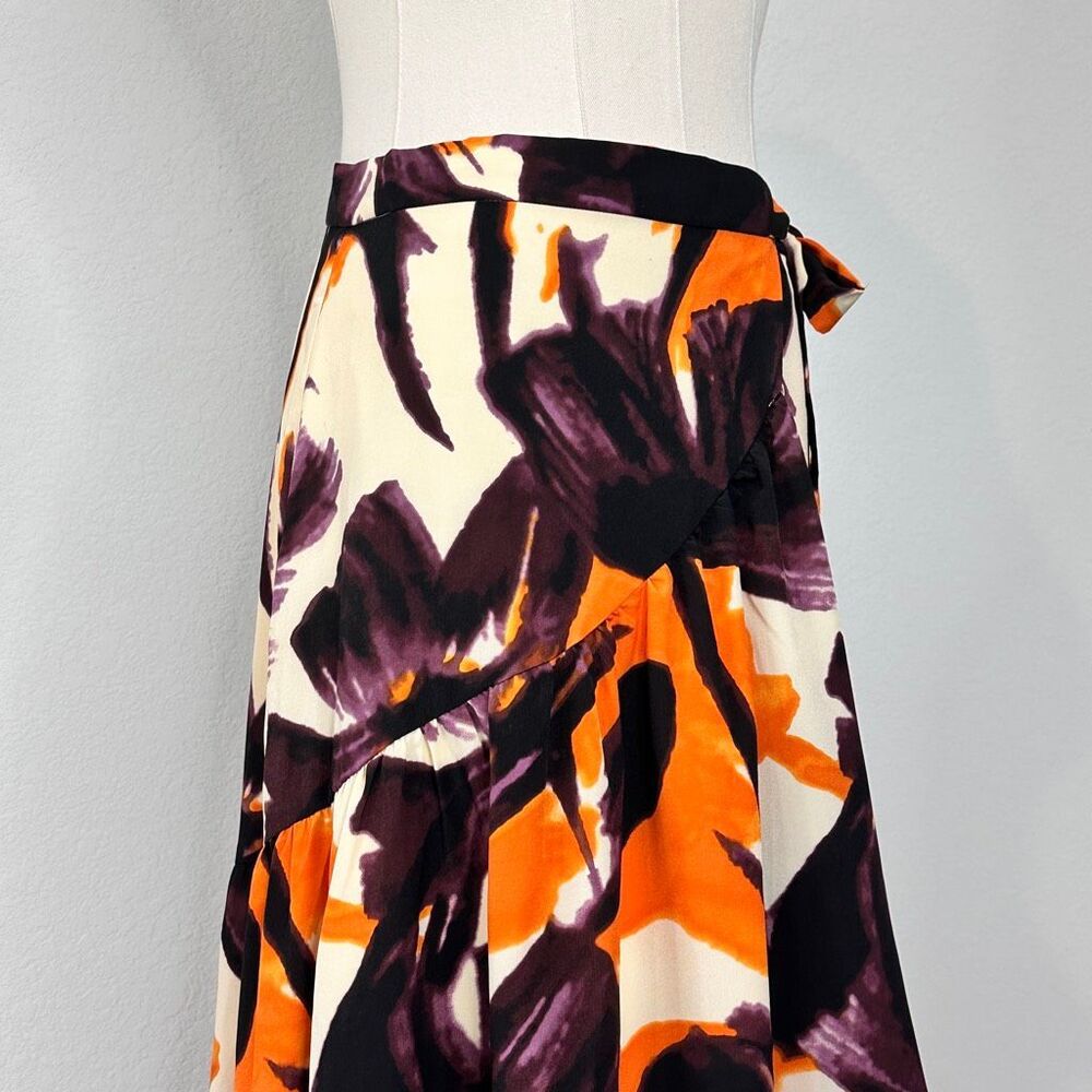 NWT Anthropologie Hutch Floral Wrap Midi Skirt S High Low Ruffle Boho Romantic - Picture 11 of 13